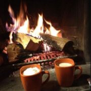 Hygge: Hot Chocolate in front of fireplace