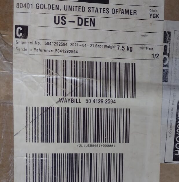 Shipping label